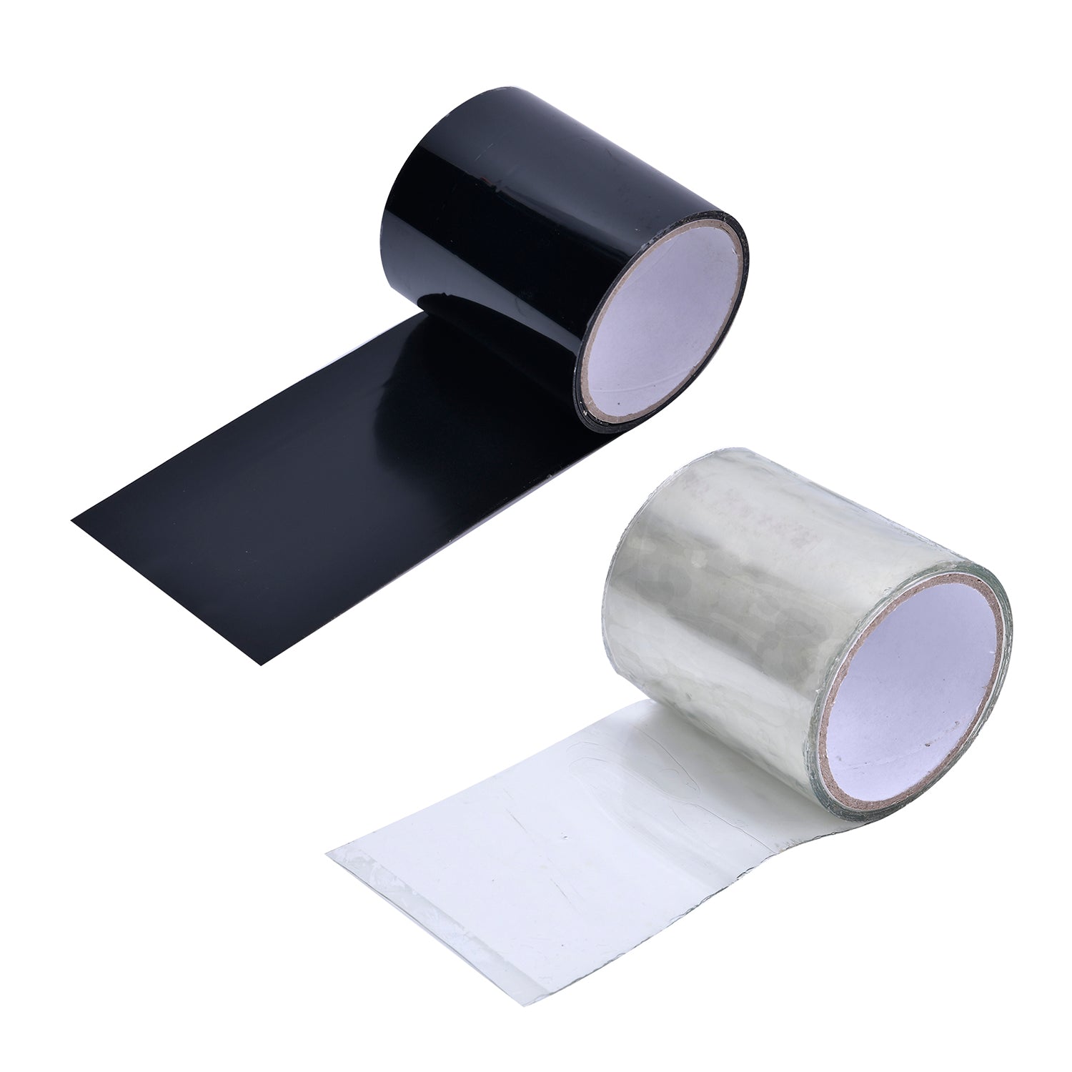 Pack of 4 - Heavy-Duty Flex Tape Rolls - Black & Transparent_440001514_4