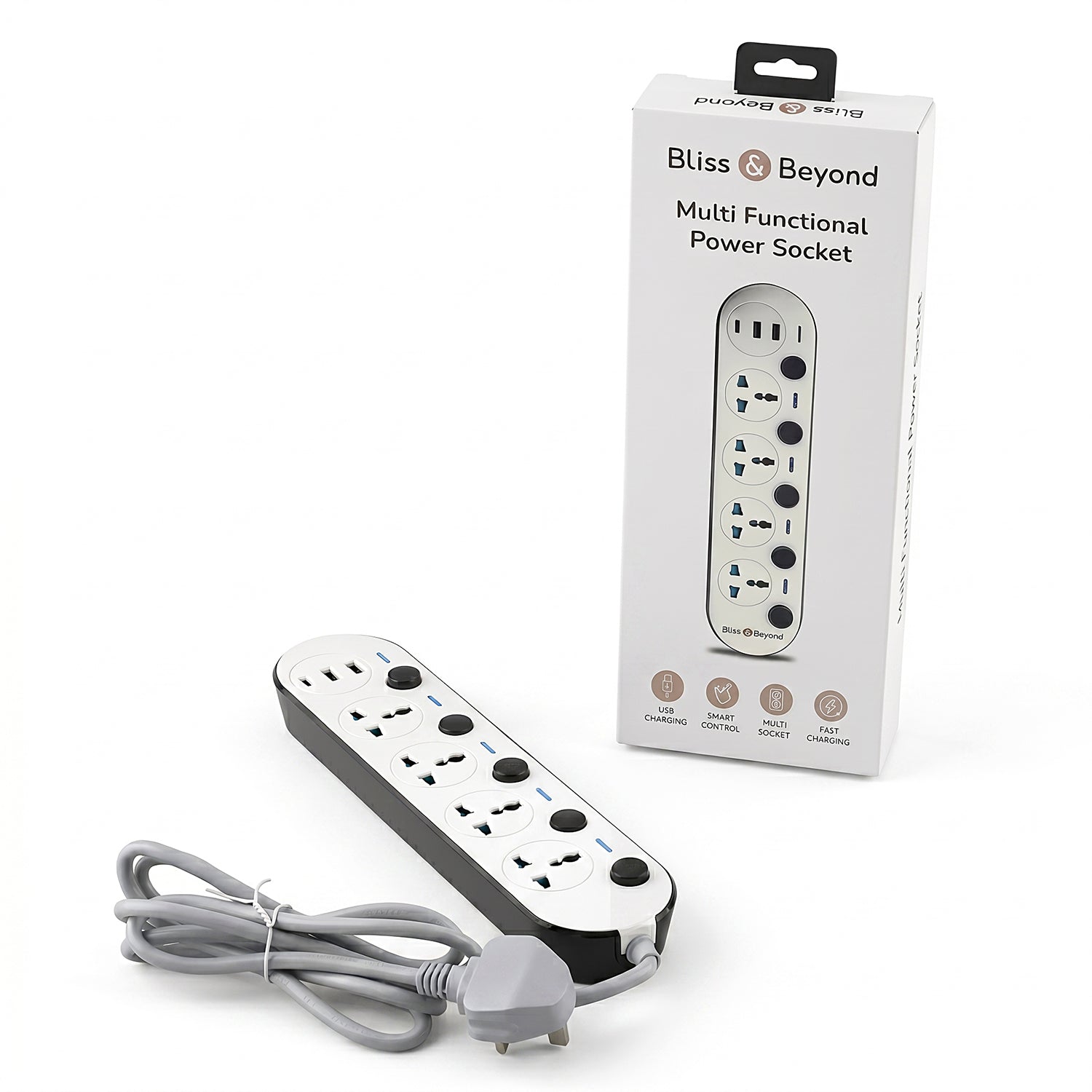Pack of Two-Multi-Functional 4-Outlet & 3-USB Power Strip_440001522_1