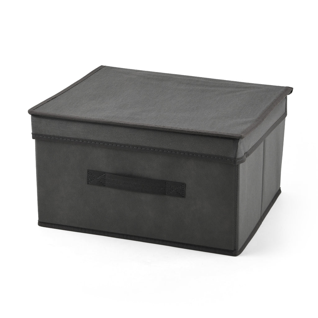 3 Pack - Bliss & Beyond Patterned Storage Box (Size 35x30x20 cm) - White, Grey and Blue_440001532