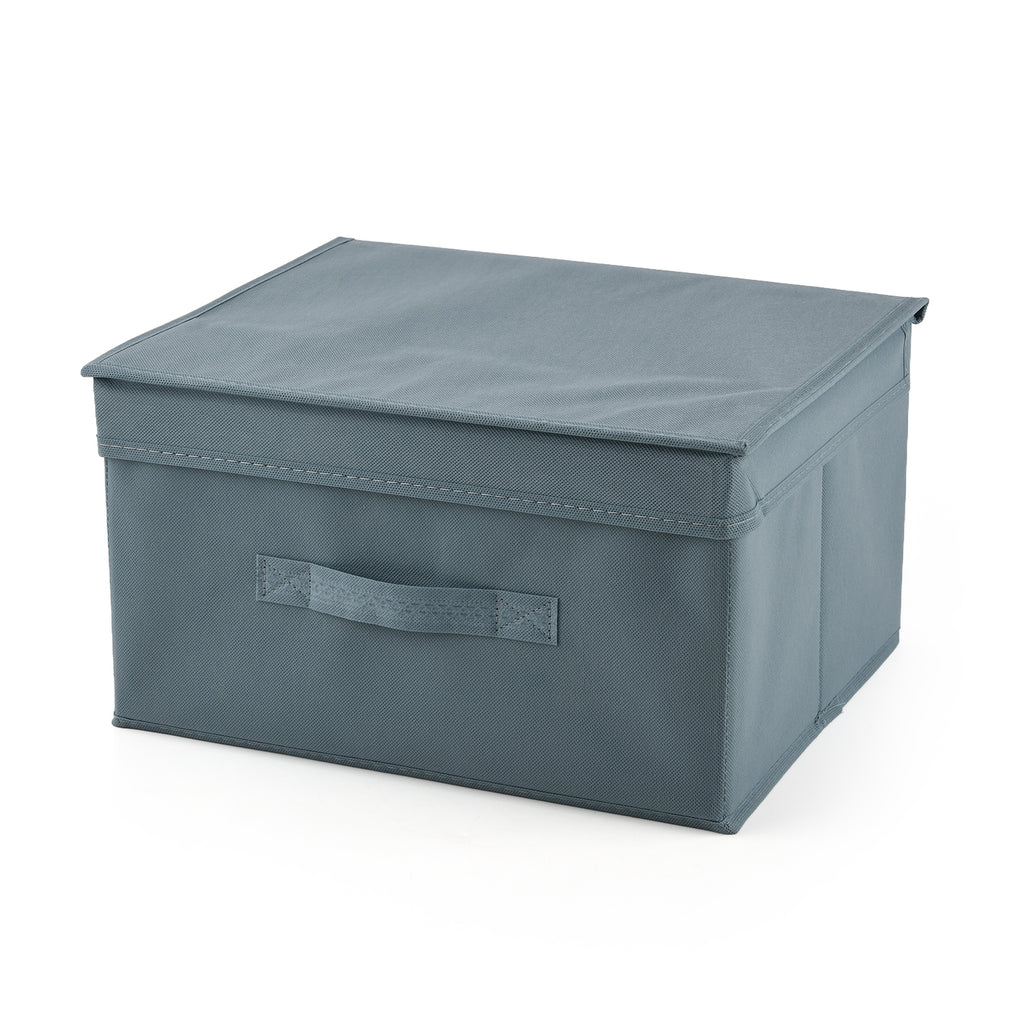 3 Pack - Bliss & Beyond Patterned Storage Box (Size 35x30x20 cm) - White, Grey and Blue_440001532