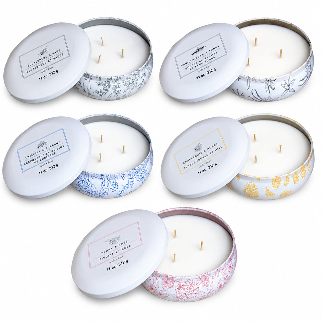 Pack of 5 - Ashland 3 Wick Tin Candle 312g Each -_440001540