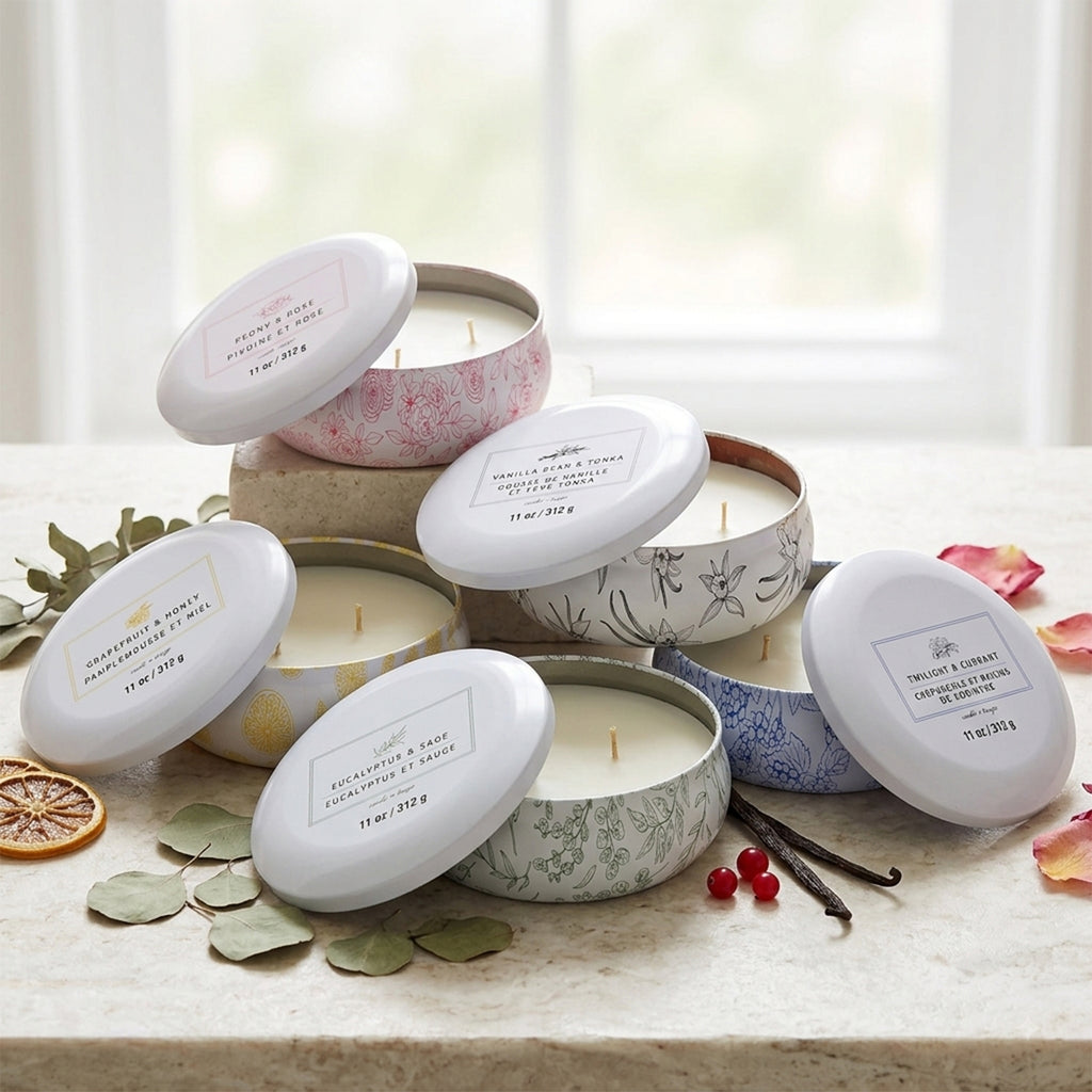 Pack of 5 - Ashland 3 Wick Tin Candle 312g Each -_440001540