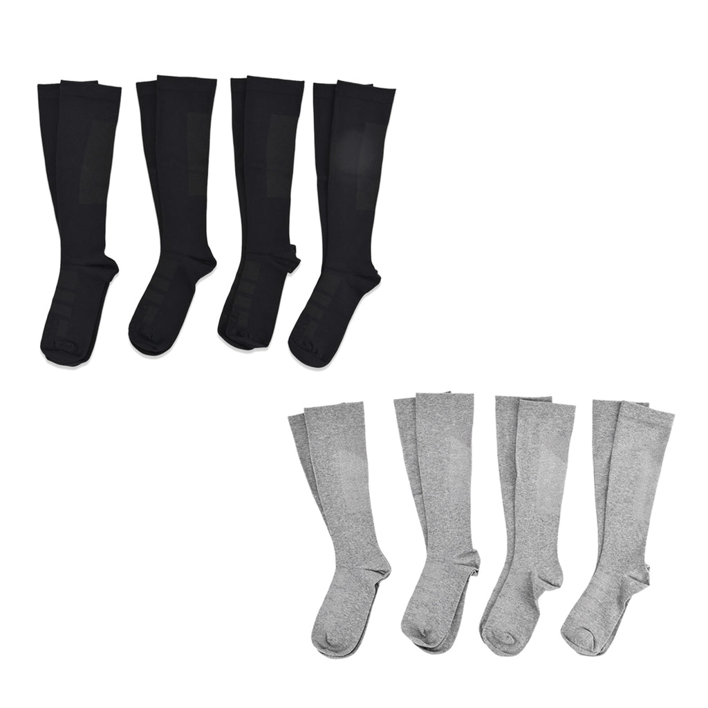 Pack of 8 - Tommie Copper FIR Compression Socks - Grey and Black_440001543