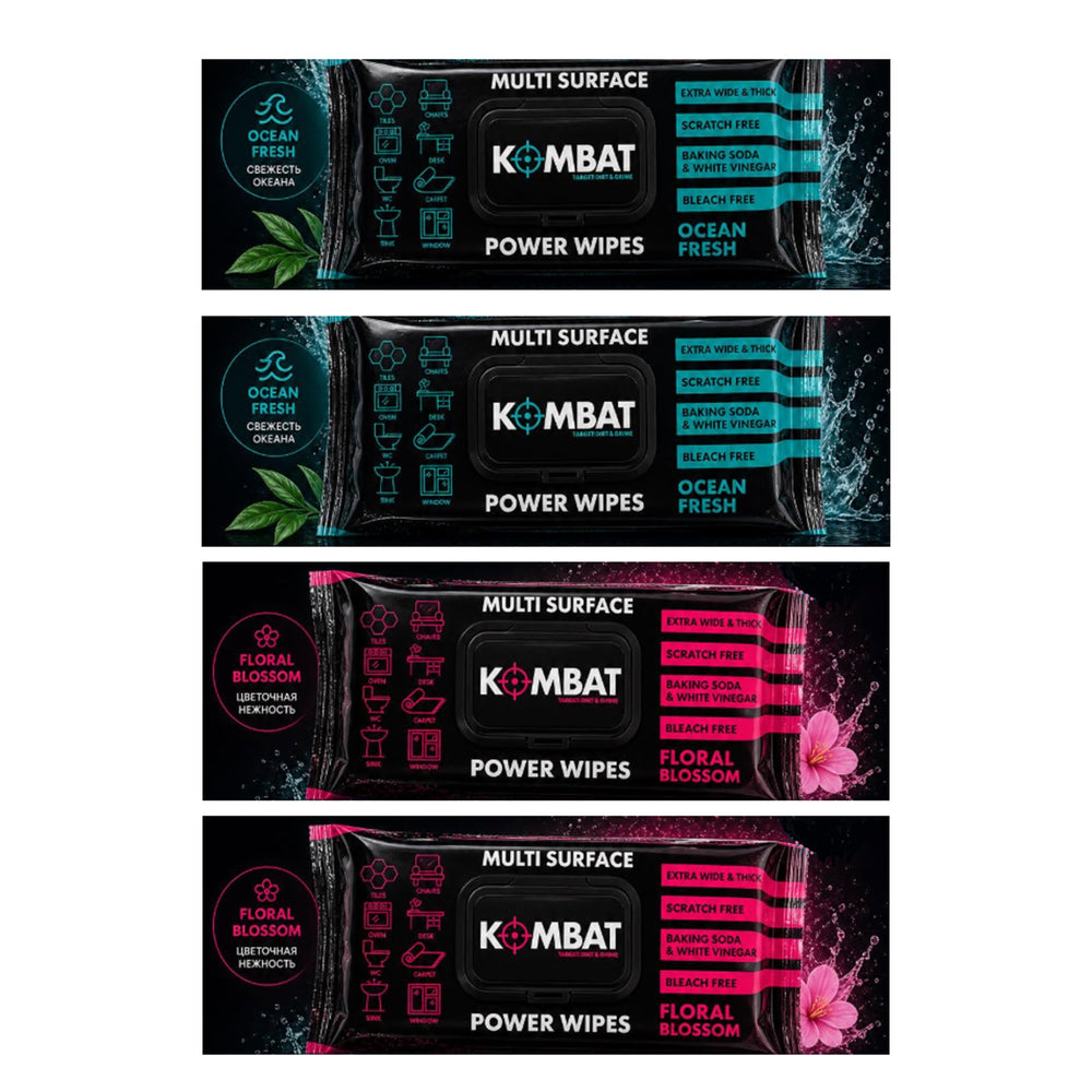Pack of 4 -Ultimate Multi-Surface Cleaning Wipes 100 Extra-Wide & Thick Eco-Friendly Wipes - Total 400 Wipes_440001565
