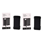 Pack of 2 - 3 in 1 - 10000mAh Solar Power Bank with 5W Wireless Charging and LED Light - Black_440001577