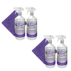 Pack of 4 - Bliss & Beyond Waterless Wash & Wax Hydrolex Quad Pack with 2 Microfibre Cloths - 4  x 1Litre_440001582