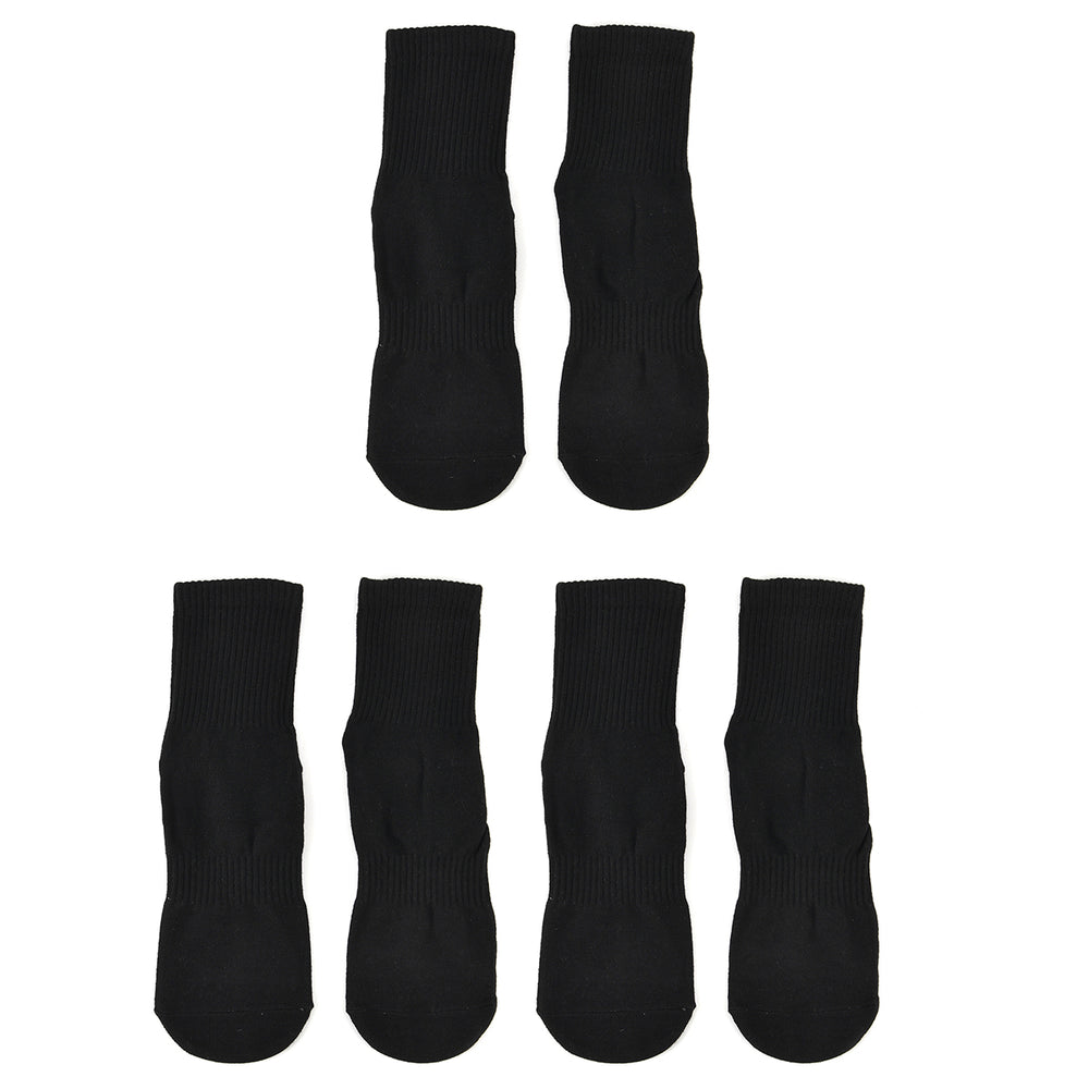 Set of 3 Non-Slip Pilates & Yoga Grip Socks (One Size) - Black_440001591