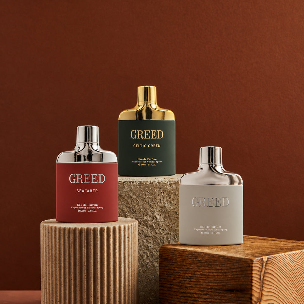 Trio Saver Deal  - Greed Pour Homme Eau De Parfum 100ml, Greed Celtic Green Eau De Parfum - 100ml and Greed Seafarer Eau De Parfum - 100ml_440001619