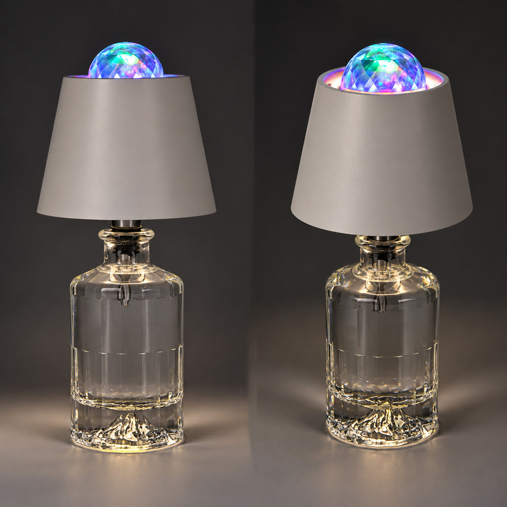 2 Pack - Bliss & Beyond Rechargeable Wine Bottle Lamp with 7-Colour Projector - White_440001624
