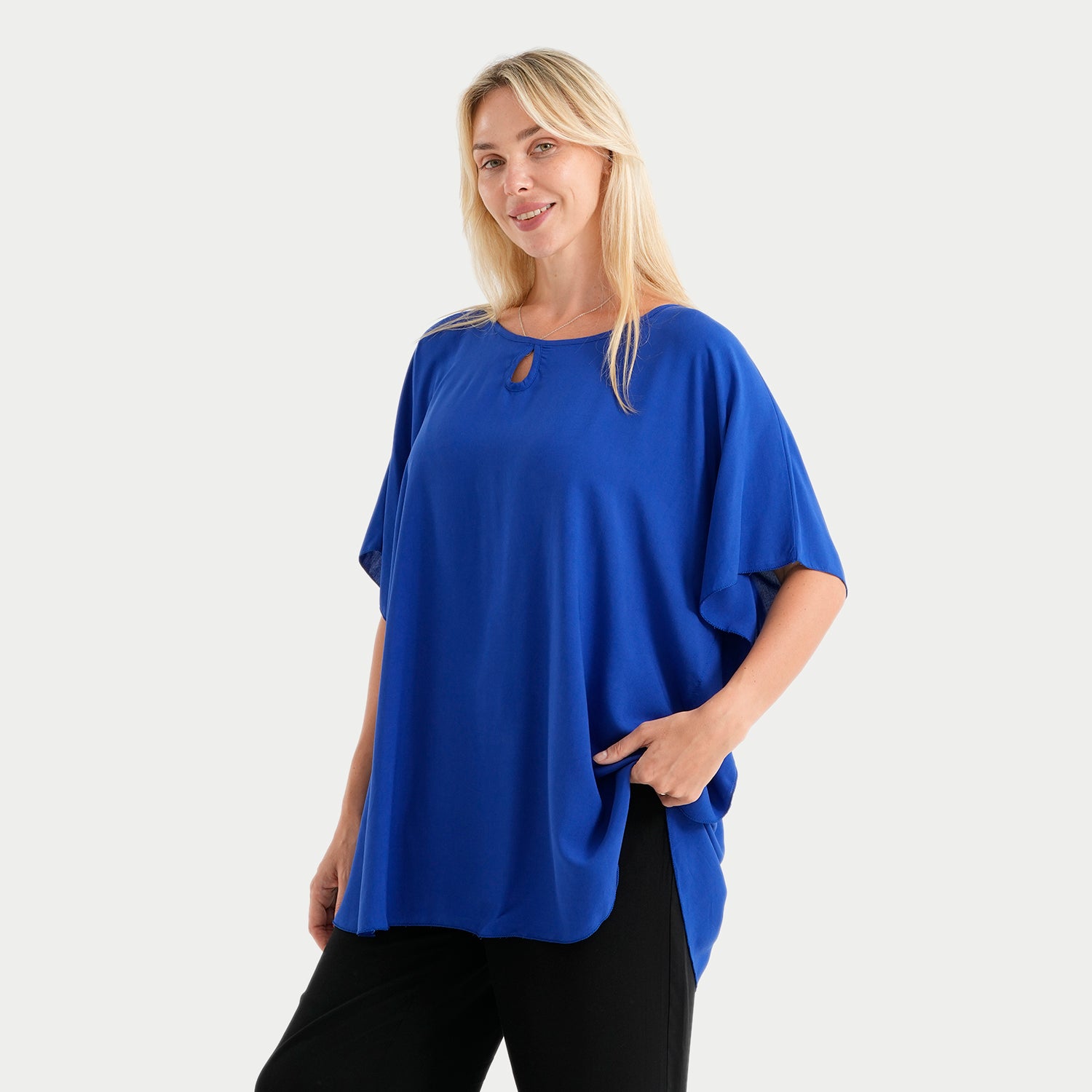 styled by Round neck top_4449976_6