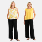 Maisi set of 2 print and solid color vest_4464167