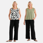 Maisi set of 2 print and solid color vest_4464178