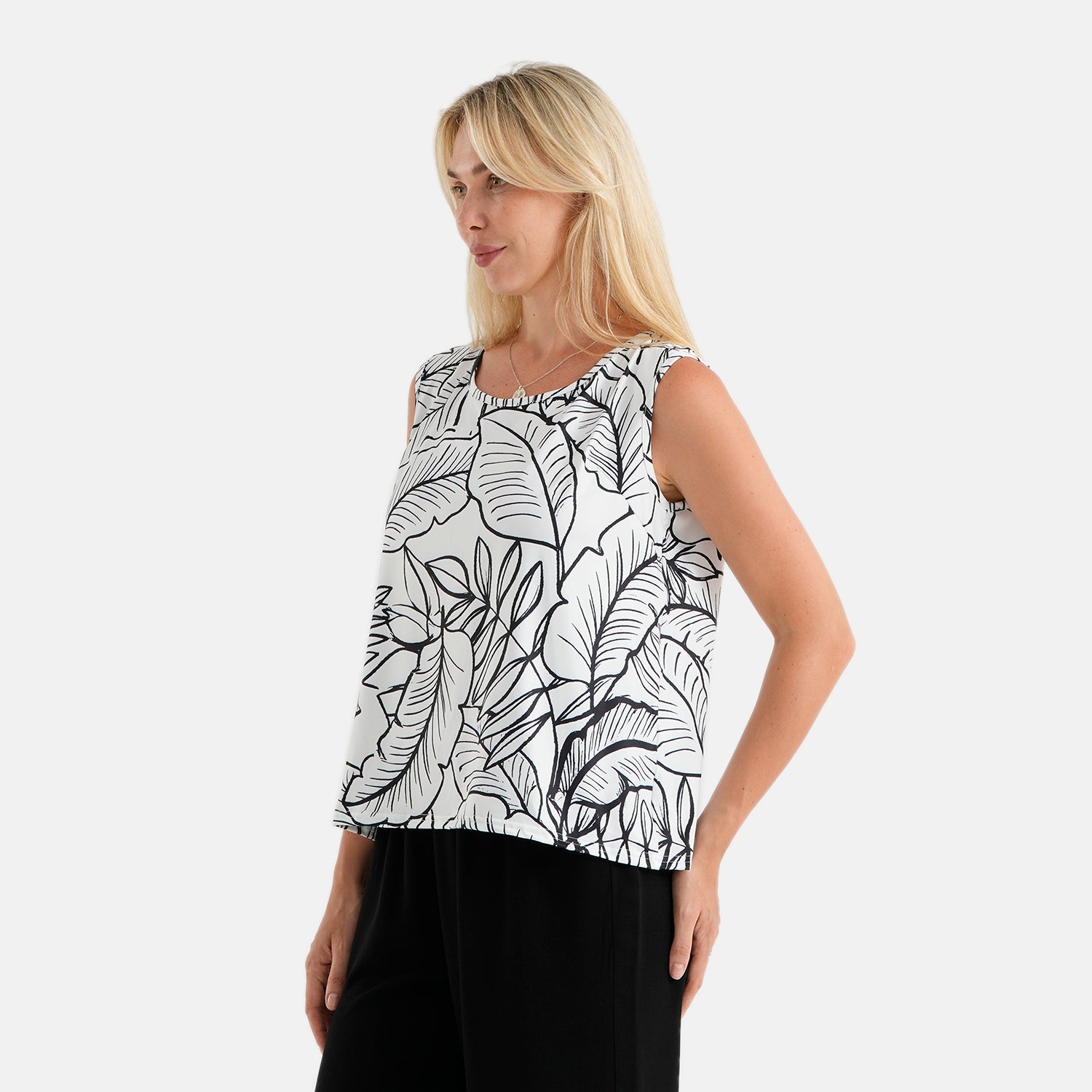 Maisi set of 2 print and solid color vest_4464188_3
