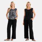 Maisi set of 2 print and solid color vest_4464191