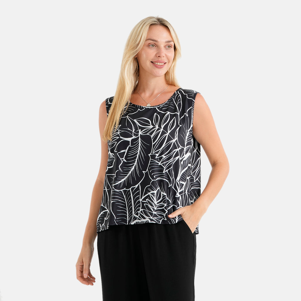 Maisi set of 2 print and solid color vest_4464191_1