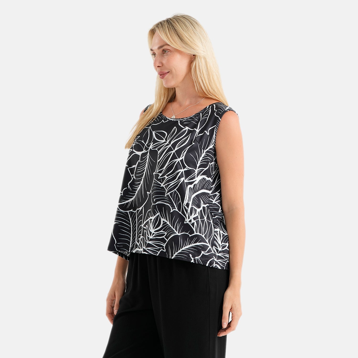 Maisi set of 2 print and solid color vest_4464191_3