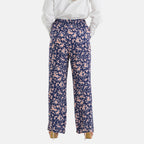 & Maisi Set of 2 - Womens Printed & Solid  Wide Leg Trousers (Size XL, 20-22) - Maroon & Navy, Cream with Pink_4488589_2