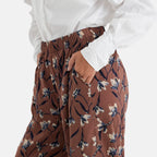 & Maisi Set of 2 - Womens Printed & Solid  Wide Leg Trousers (Size XL, 20-22) - Brown with Blue & Navy_4488598_3