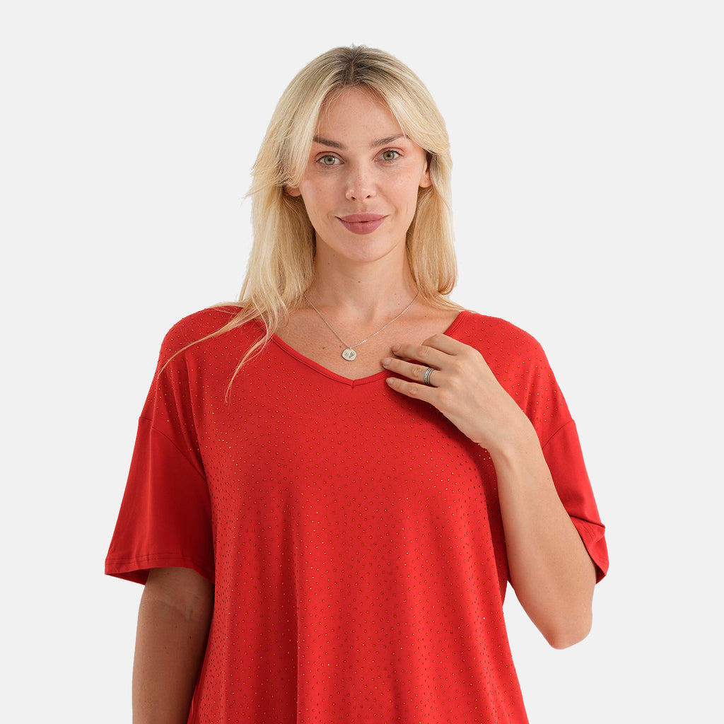 Styled By set of two Short-sleeved T-shirt with rhinestones,  Styled By set of two Short-sleeved T-shirt with rhinestones_4488703_4