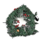 45cm Christmas Wreath with 30 LED String Light - Frost - Requires 3AA Batteries (Not Incld)