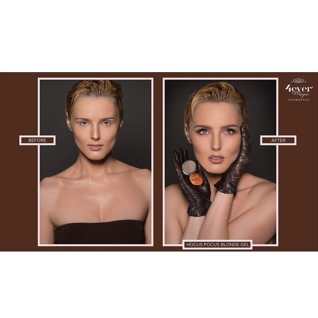 4Ever Magic Cosmetics- Double Shade Eyebrow Gel and Brush - Blonde