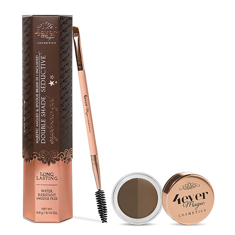 4Ever Magic Cosmetics- Double Shade Eyebrow Gel and Brush - Brown