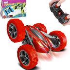 4WD High-Speed Rechargeable Remote Control Stunt Car Toy with Remote - Red