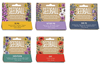 5 Seedball Bee Mix 12-Ball Wildflower Hanging Pack-Yellow, Purple,Green,Red and Violet