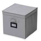 5-Shelf Hanging Shirt Rack with Storage Box - Grey