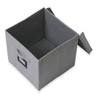 5-Shelf Hanging Shirt Rack with Storage Box - Grey