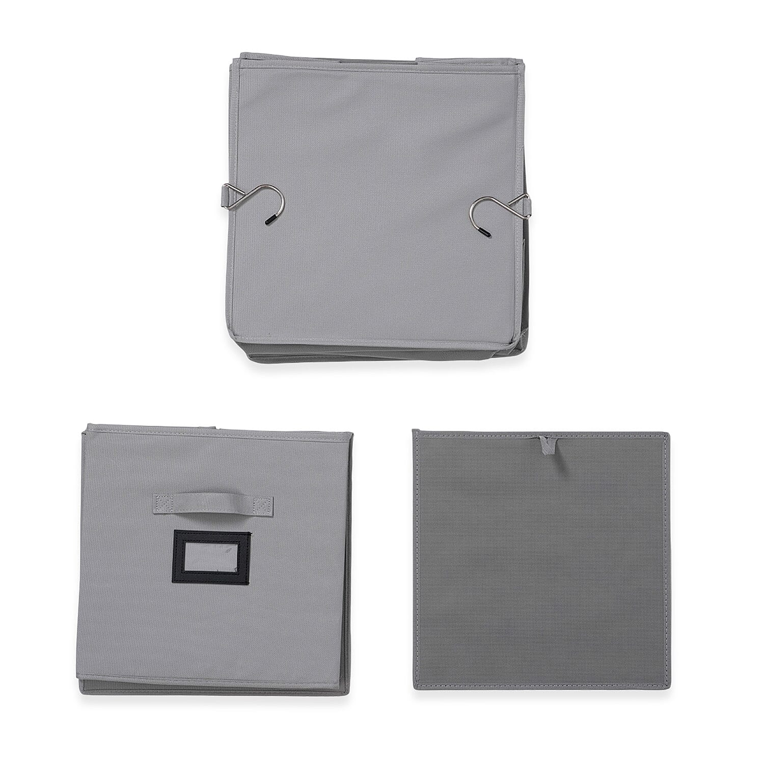 5-Shelf Hanging Shirt Rack with Storage Box - Grey