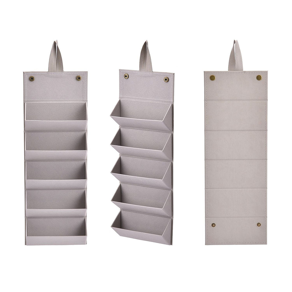 5 Slot Multipurpose Foldable Travel Organizer with Handle (Size 17x13x12 cm) - Grey