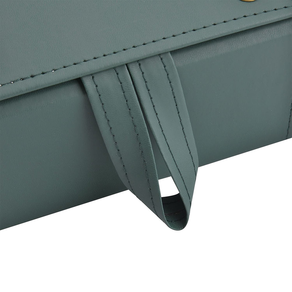 5 Slot Multipurpose Foldable Travel Organizer with Handle (Size 17x13x12 cm) - Dark Green