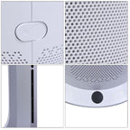All Seasons 5 in 1 Electric Bladeless Heater-Fan with Remote Control, Air Purifier, Ionizer with HEPA Filter (86Cm) - White & Silver