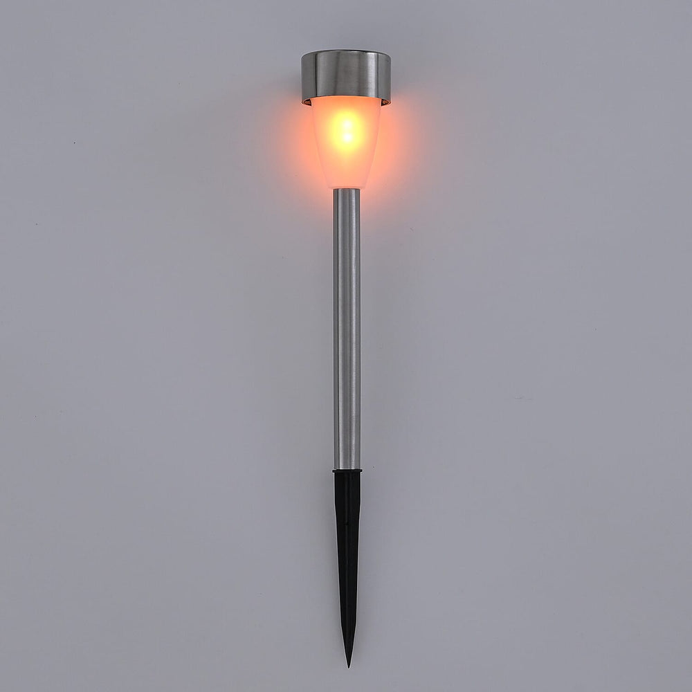 6 Pack Metal Solar Lanterns - Warm White LED - Grey