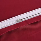 6 Piece Cotton Duvet Cover Set - Inc. 1 Duvet Cover, 1 Fitted Sheet with 2 Housewife & 2 Oxford Pillowcases (Double) - Maroon