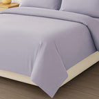 6 Piece Cotton Duvet Cover Set - Inc. 1 Duvet Cover, 1 Fitted Sheet with 2 Housewife & 2 Oxford Pillowcases (King) - Light Grey