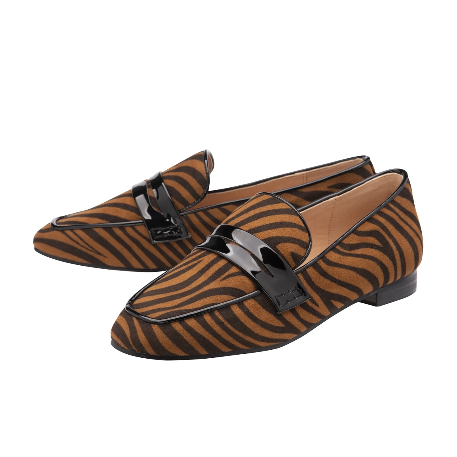 Ravel Tan Zebra-Print Luis Loafers (Size 6)_6012197