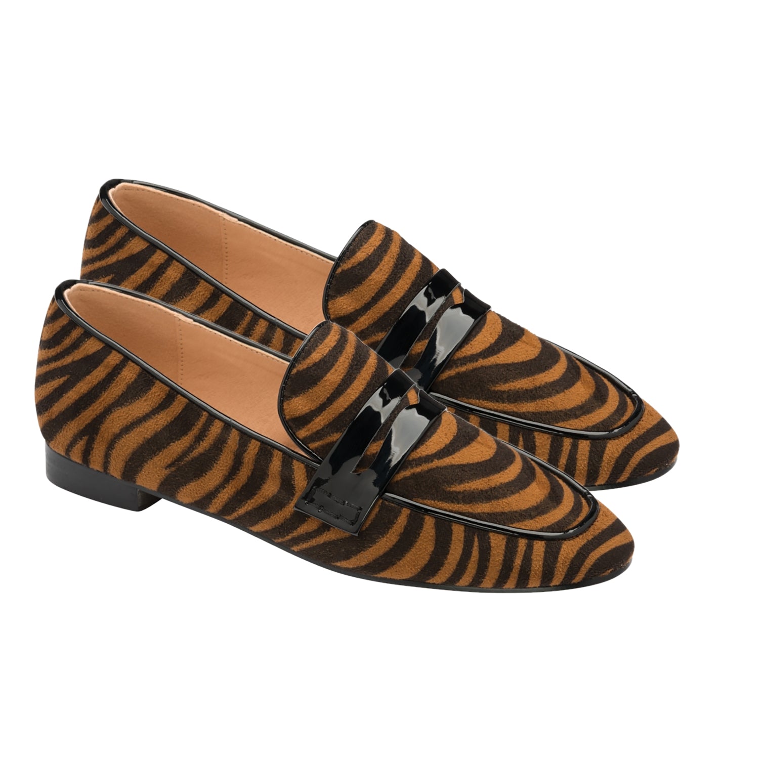Ravel Tan Zebra-Print Luis Loafers (Size 6)_6012197_1