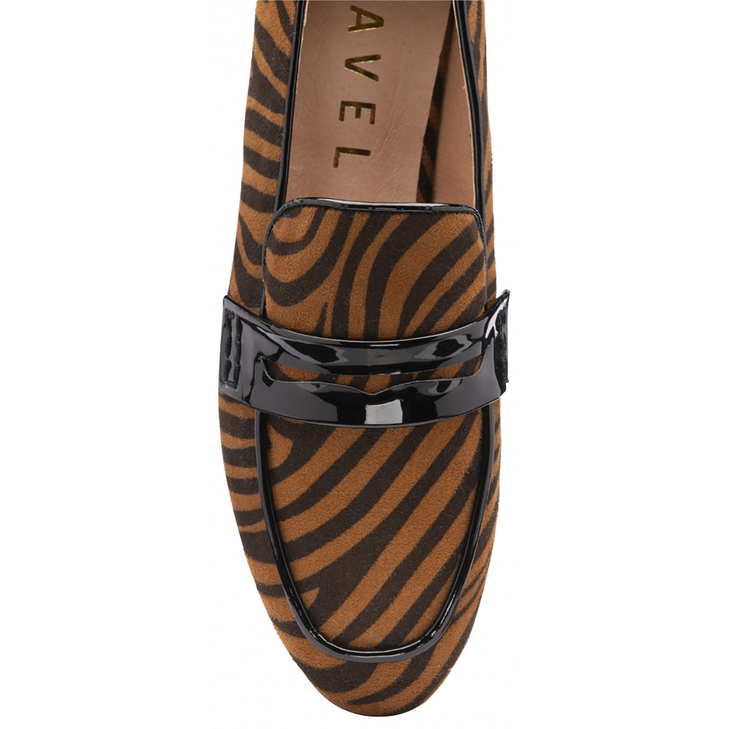 Ravel Tan Zebra-Print Luis Loafers (Size 6)_6012197_3