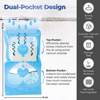Set of 10 - HOMESMART Hanging Dehumidifier Bags - Absorb Moisture, Reduce Mould And Mildew (220gx10)