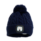 USB Rechargeable Waterproof LED Lighted Bobble Hat with Sherpa Lining (Size 26x20 Cm) - Black_6126642_3