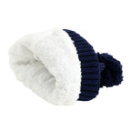 USB Rechargeable Waterproof LED Lighted Bobble Hat with Sherpa Lining (Size 26x20 Cm) - Black_6126642_4
