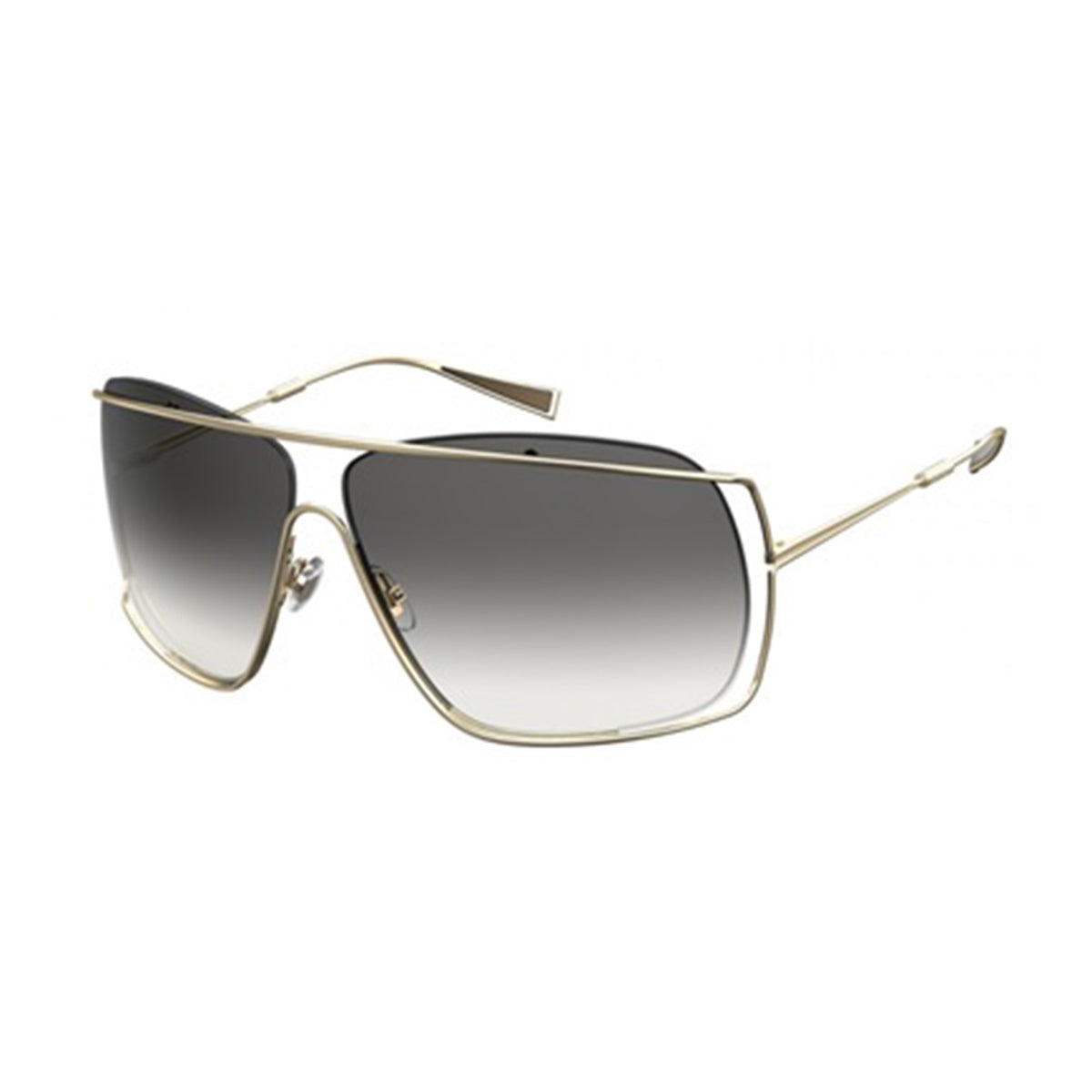 MAX MARA Unisex Gold Metal Shield Sunglasses with Grey Lenses_6254266