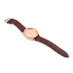 JOWISSA Tiro Swiss Mens 5 ATM Water Resistant Watch with Alligator Print Genuine Leather Strap - Rose Gold & Brown_6325174_5