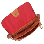 THE HANDCRAFTED LUXURY - Sukriti 100% Genuine Leather Handpainted Shoulder Bag - Tan