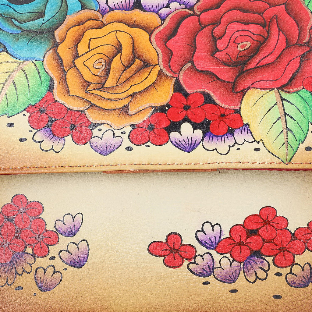 THE HANDCRAFTED LUXURY - Sukriti 100% Genuine Leather Handpainted Shoulder Bag - Tan