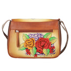 THE HANDCRAFTED LUXURY - Sukriti 100% Genuine Leather Handpainted Shoulder Bag - Tan