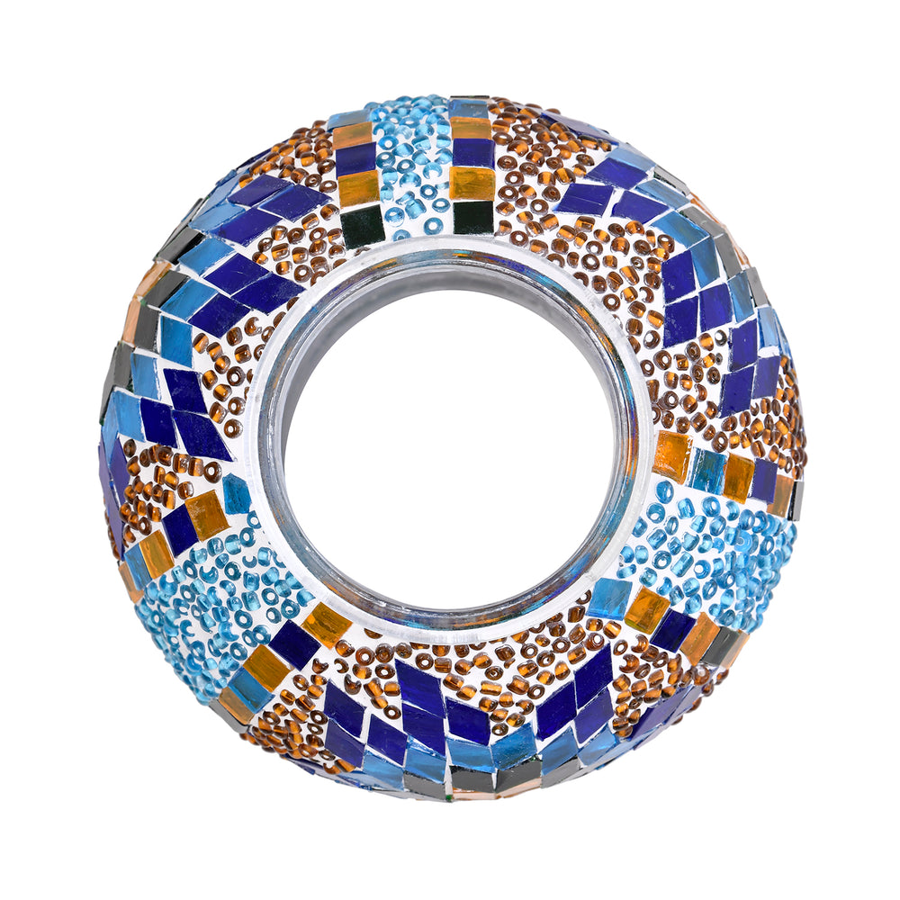 Handmade Turkish Mosaic Table Lamp (Size 145x35 cm) - Blue & Multi_6830276_4