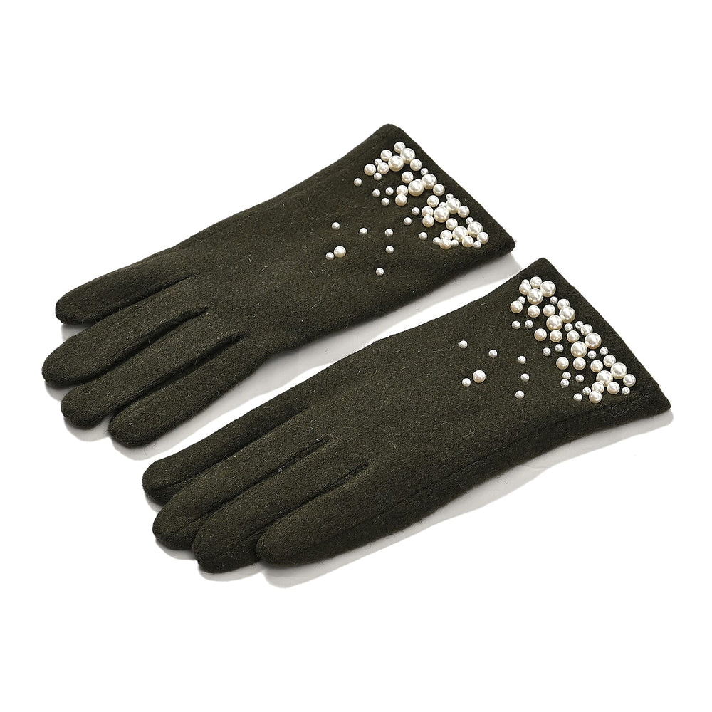 Gloves - 70% cashmere wool - One Size- Green
